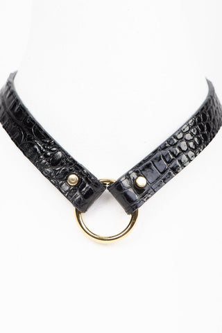 Buy Fraulein Kink Black Crocco Collar Online 
