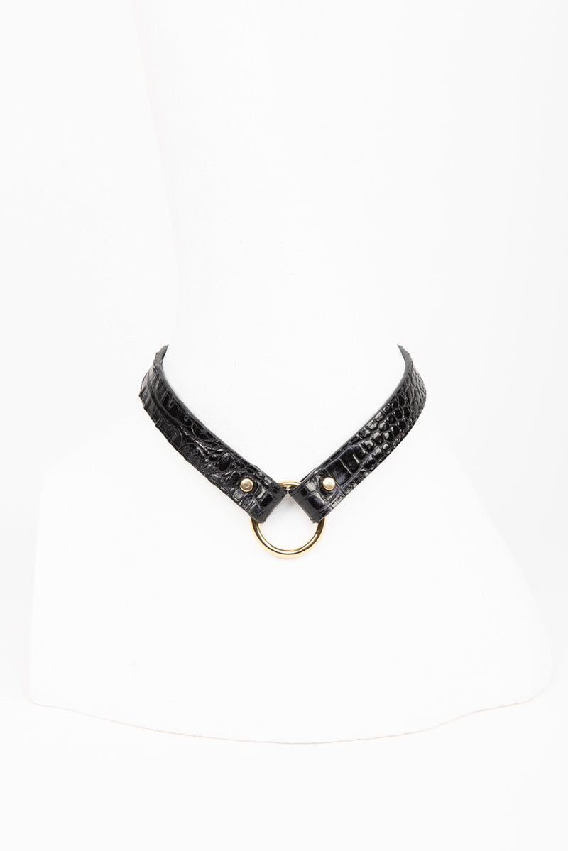Buy Fraulein Kink Black Crocco Collar Online 