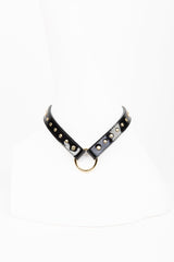 Buy Fraulein Kink Online. Patent Leather Choker with Gold Rivets.