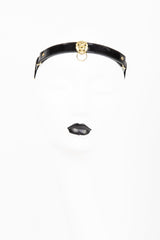 Fraulein Kink Black Patent Leather Headband With Lion Online