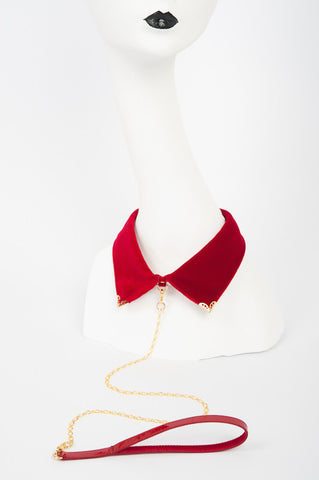 Leine aus Rouge-Samt