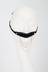 Black & Gold Tulle Mouth Gag