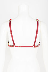 Luxury Patent Leather Harness Bra with Crystal Rivets Buy Online at Fraulein Kink