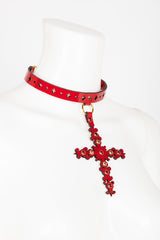 Luxury Patent Leather Cross Choker Buy Online at Fraulein Kink