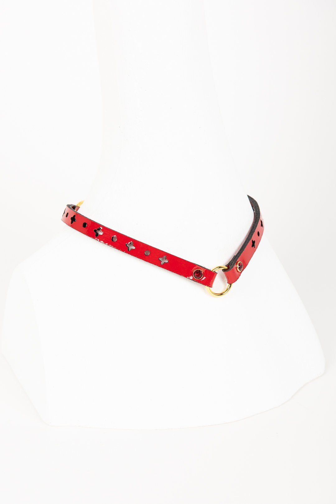Luxury Patent Leather Collar with Crystal Rivets Buy Online at Fraulein Kink