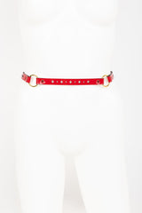 Patent Leather Garter Belt with Crystal Rivets Buy Online at Fraulein Kink