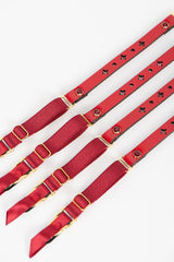 Patent Leather Garter Belt with Crystal Rivets Buy Online at Fraulein Kink
